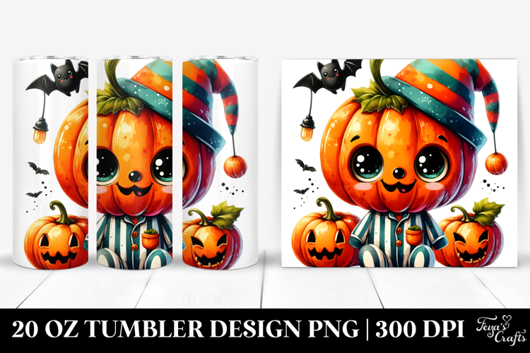 Cute Pumpkin Head, 20 Oz Tumbler