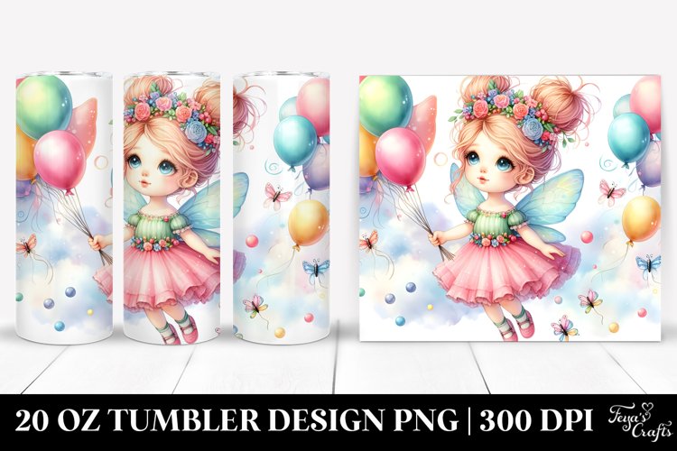 Cute Fairy Balloons | 20 Oz Tumbler
