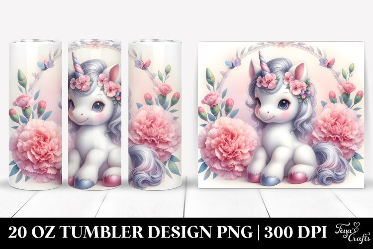 Baby Unicorn Carnation | 20 oz Tumbler