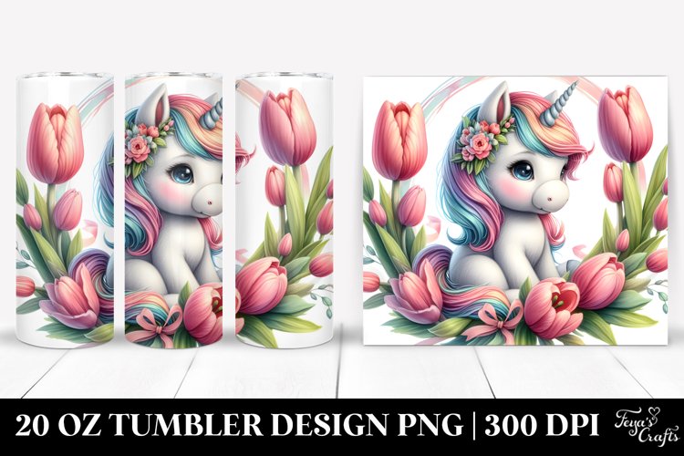 Baby Unicorn Tulip | 20 oz Tumbler