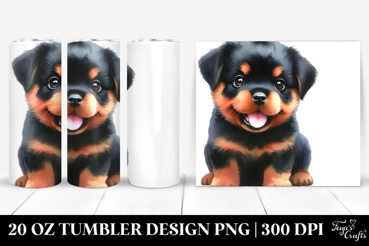 Cute Rottweiler, 20 Oz Tumbler