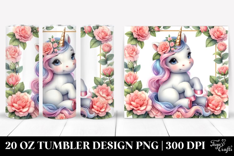Baby Unicorn Camellia | 20 oz Tumbler