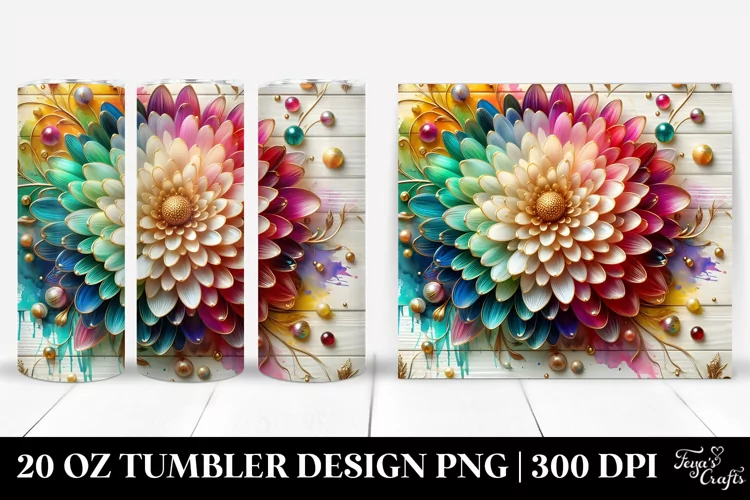 Colorful Chrysanthemum Tumbler