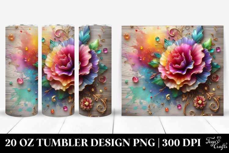 Colorful Carnation | 20 Oz Tumbler example image 1