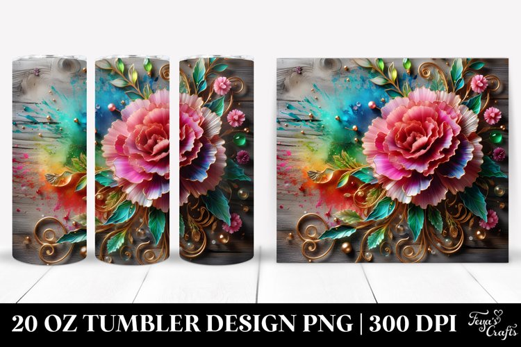 Colorful Carnation | 20 Oz Tumbler example image 1