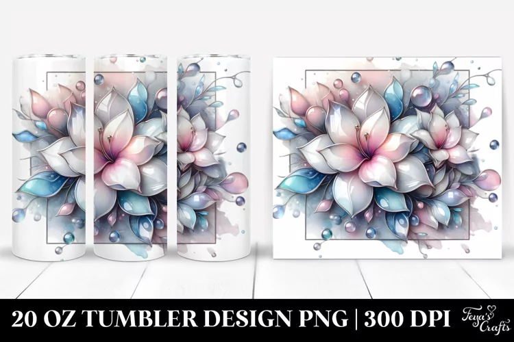 Glossy Gardenia 20 Oz Tumbler