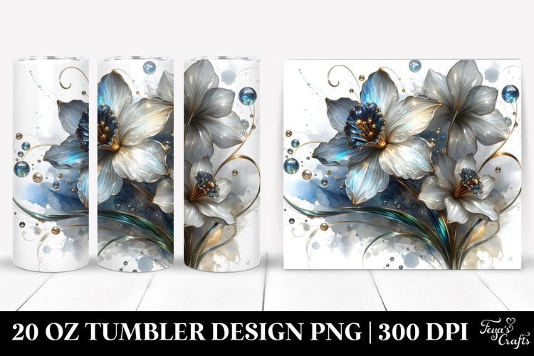 Shiny Narcissus with Metallic Insertions | 20 Oz Tumbler