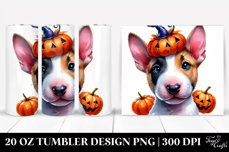 Enthusiastic Bull Terrier with Vibrant Colors PNG