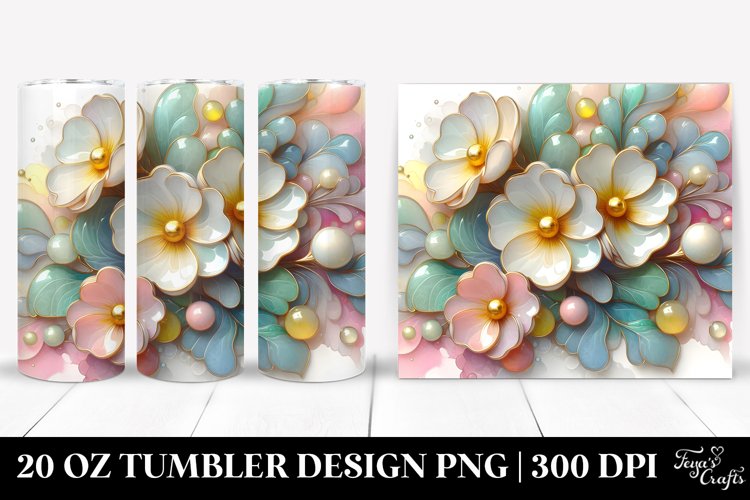 Glossy Primrose 20 Oz Tumbler example image 1