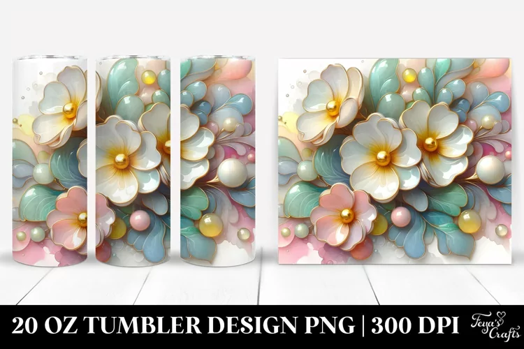 Glossy Primrose 20 Oz Tumbler