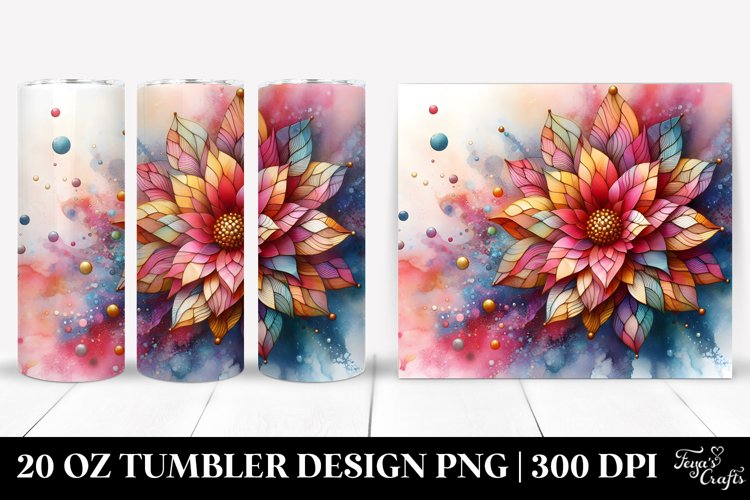 Abstract Vibrant Gerbera Tumbler