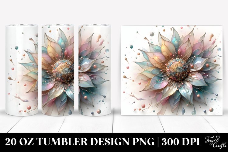 Shiny Chrysanthemum with Finish, 20 Oz Tumbler example image 1