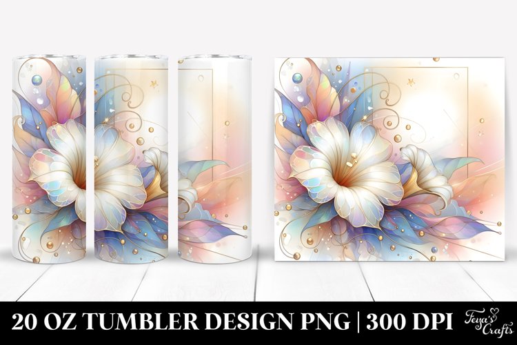 Shiny Morning Glory Retro 20 Oz Tumbler example image 1