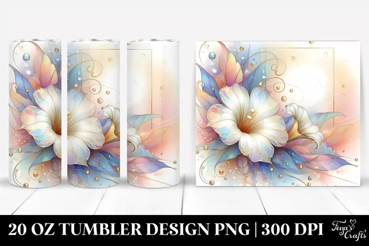 Shiny Morning Glory Retro 20 Oz Tumbler