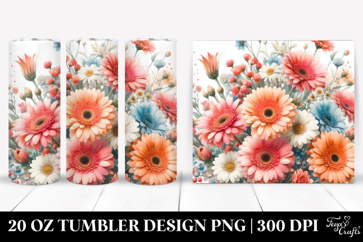 Vibrant Gerbera | 20 oz Tumbler example image 1