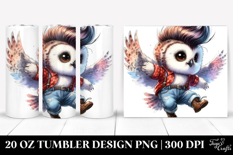 Cute Baby Owl Jumping, 20 Oz Tumbler