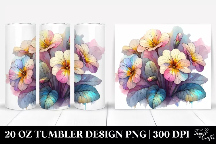 Wooden Primrose 20 Oz Tumbler