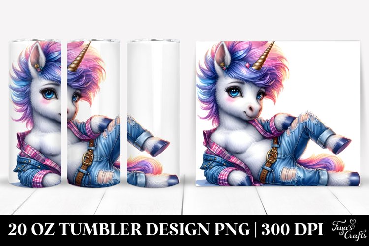 Posing Baby Unicorn with Cool Haircut | 20 oz Tumbler