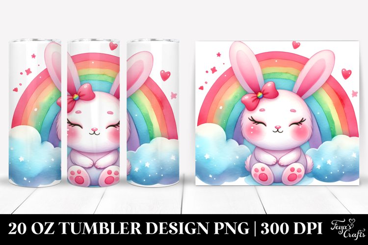 Vibrant Cute Baby Rabbit | 20 Oz Tumbler example image 1