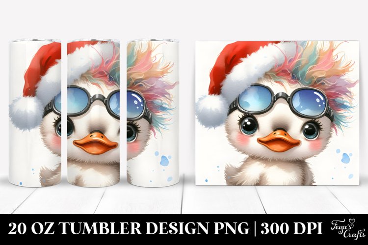 Enthusiastic Baby Swan with Christmas Decor example image 1