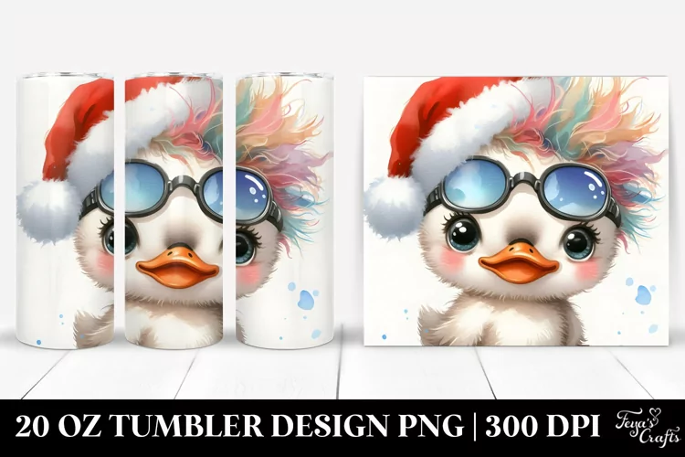 Enthusiastic Baby Swan with Christmas Decor