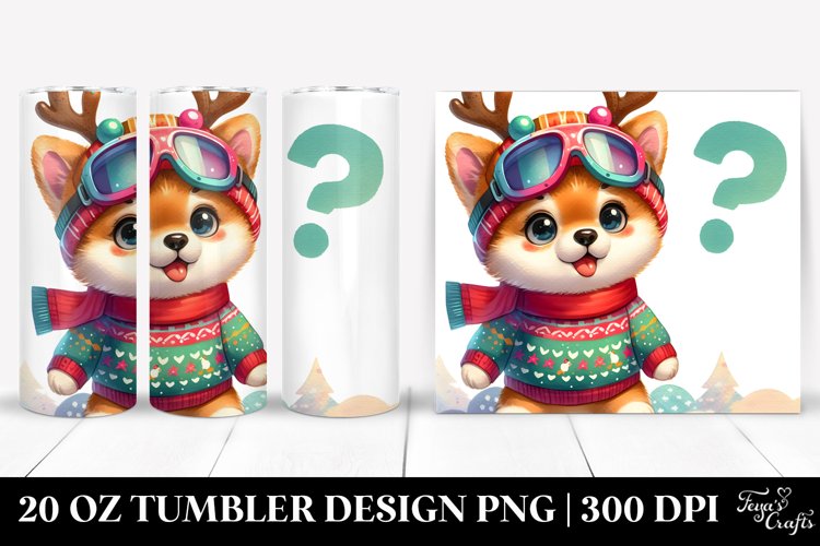 Enthusiastic Baby Shiba Inu with Christmas Decor example image 1