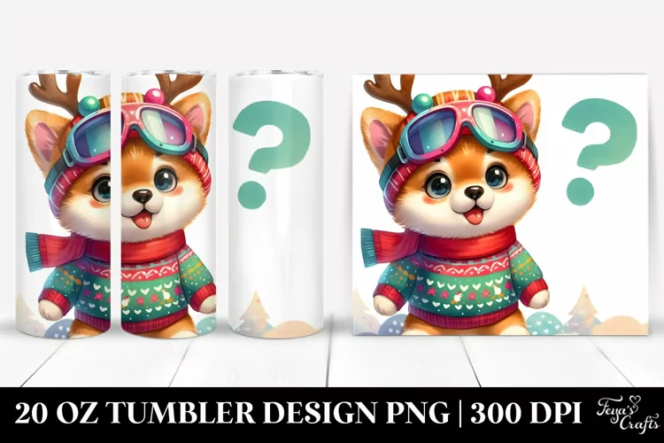 Enthusiastic Baby Shiba Inu with Christmas Decor