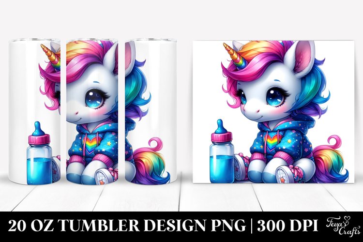 Cute Baby Unicorn Sitting Dressed | 20 oz Tumbler