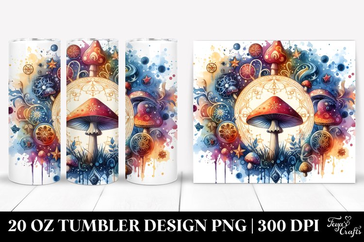 Magical Celestial Mushroom Clipart 20 Oz Tumbler