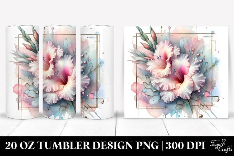 Shiny Gladiolus Frame 20 Oz Tumbler example image 1