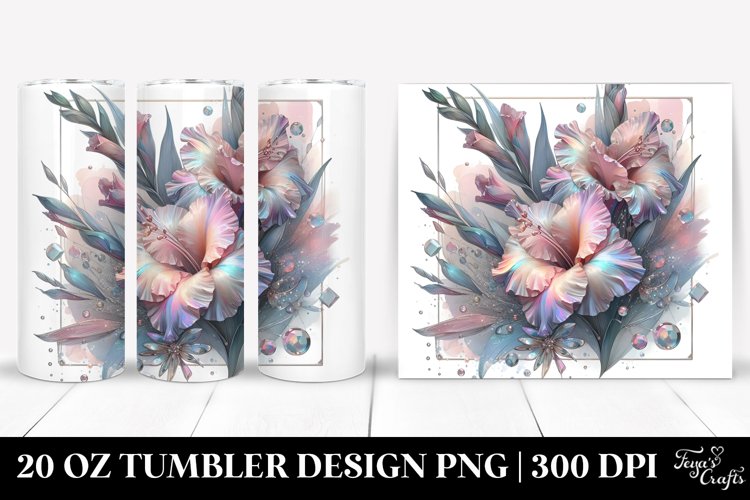 Shiny Gladiolus Frame 20 Oz Tumbler example image 1