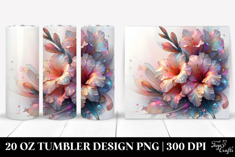Shiny Gladiolus Frame 20 Oz Tumbler example image 1