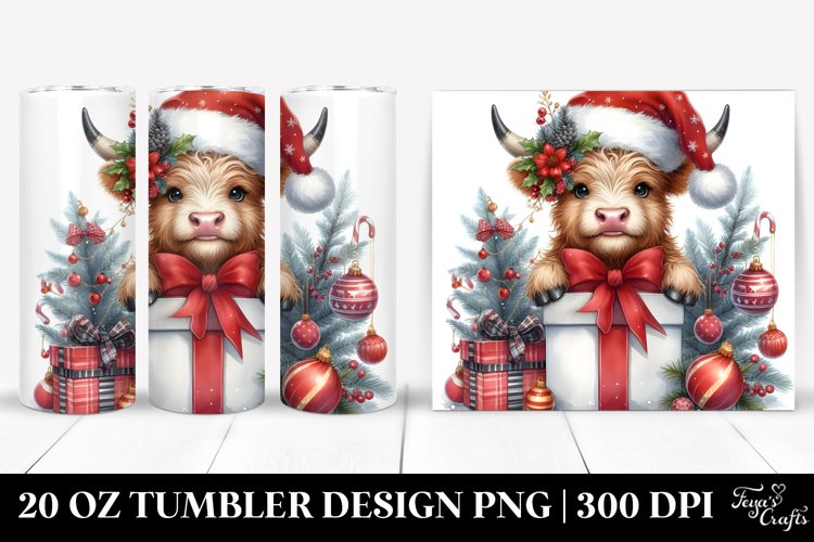Christmas PNG 20 Oz Tumbler Design example image 1