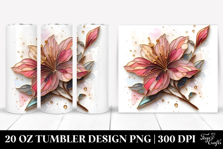 Abstract Wooden Azalea. 20 Oz Tumbler Design