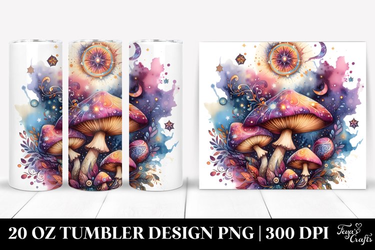 Magical Celestial Mushroom Clipart 20 Oz Tumbler