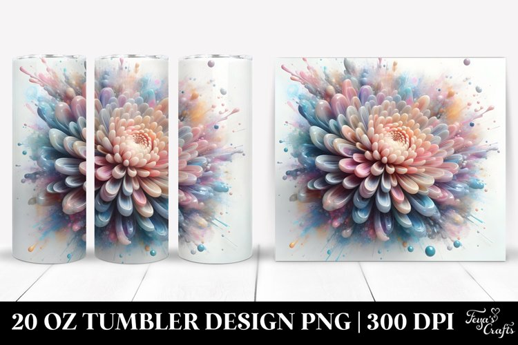 Shiny Chrysanthemum 20 Oz Tumbler example image 1
