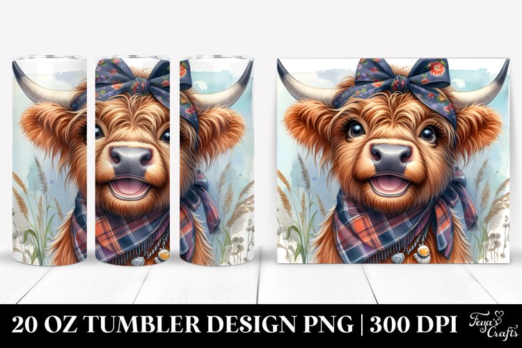 houswife white background title: Highland Cowportrait White