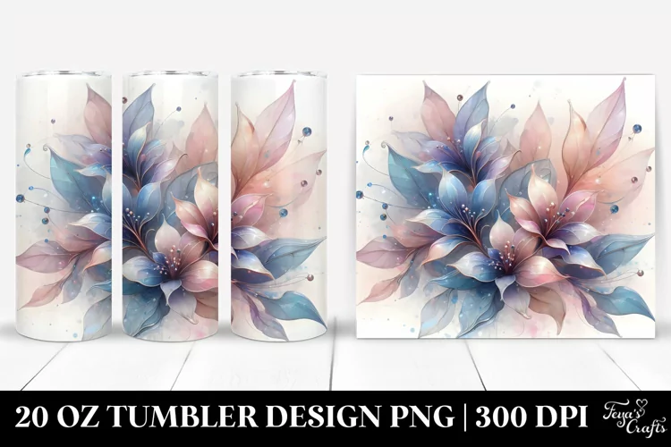 Shiny Lobelia with Metallic Finish, 20 Oz Tumbler