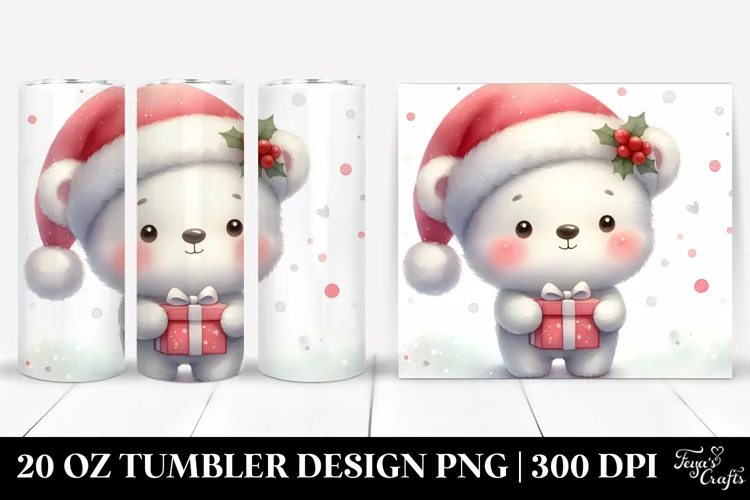 Expressive Polar Bear with Crazy Haircut Sublimation PNG