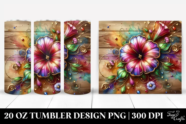 Petunia Watercolor | 20 Oz Tumbler