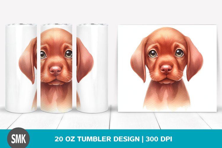 Watercolor Vizsla Text | 20 oz Tumbler