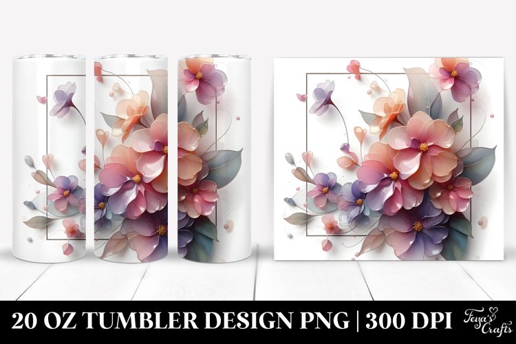 Glossy Impatiens Design, Clipart 20 Oz Tumbler