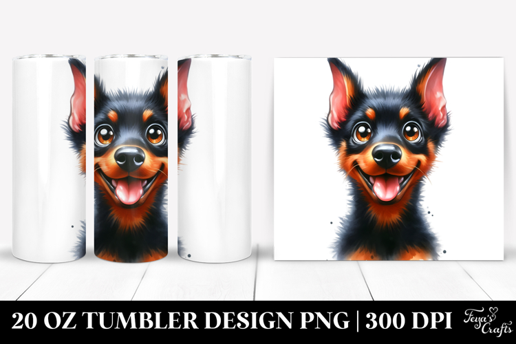 Cute Doberman Pinscher, 20 Oz Tumbler