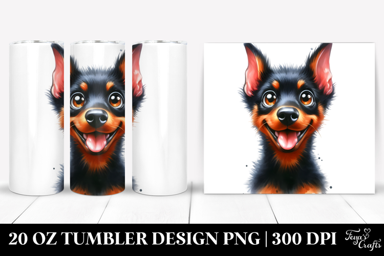 Cute Doberman Pinscher, 20 Oz Tumbler