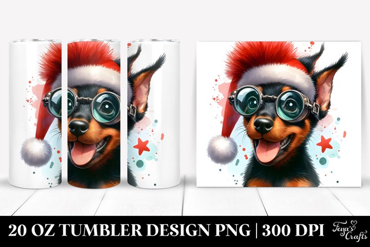Enthusiastic Doberman Pinscher with Crazy Hair PNG