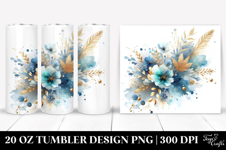 Blueis Watercolor Splash | 20 Oz Tumbler