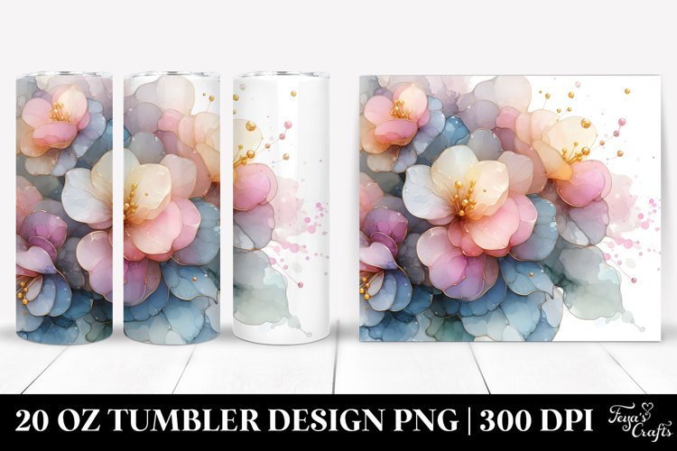 Shiny Begonia Watercolor Clipart 20 Oz Tumbler