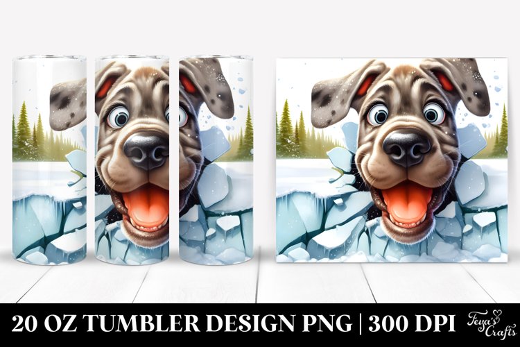 Crazy Looking Great Dane | 20 Oz Tumbler example image 1