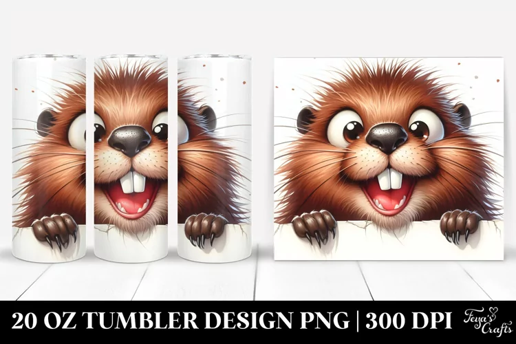 Cute Funny Beaver Tumbler