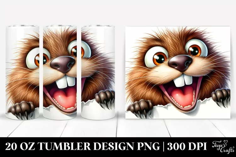 Cute Funny Beaver Tumbler